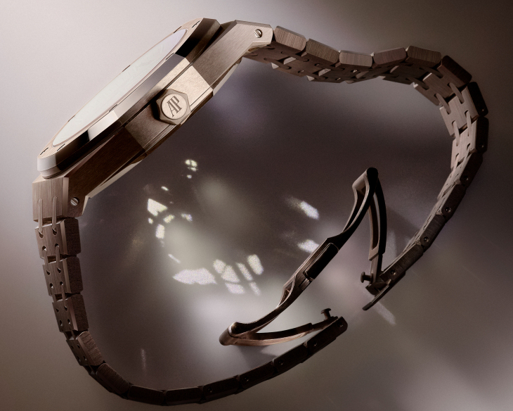 AUDEMARS PIGUET - ROYAL OAK - 26735SG.OO.1320SG.01 - AUDEMARS PIGUET 愛彼如何成為貴金屬專家｜Royal Oak皇家橡樹鏤空飛行陀飛輪自動上鍊沙金腕錶與霜金腕錶