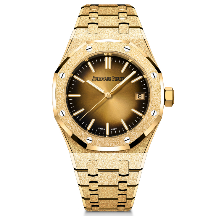 AUDEMARS PIGUET - ROYAL OAK - 26735SG.OO.1320SG.01 - AUDEMARS PIGUET 愛彼如何成為貴金屬專家｜Royal Oak皇家橡樹鏤空飛行陀飛輪自動上鍊沙金腕錶與霜金腕錶