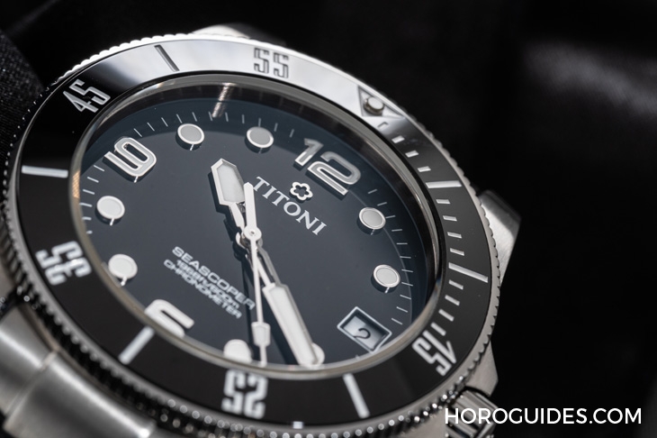 TITONI - SEASCOPER - 83600 S-BE-255 - 強大規格奇襲！Titoni海洋探索系列600米深潛腕錶