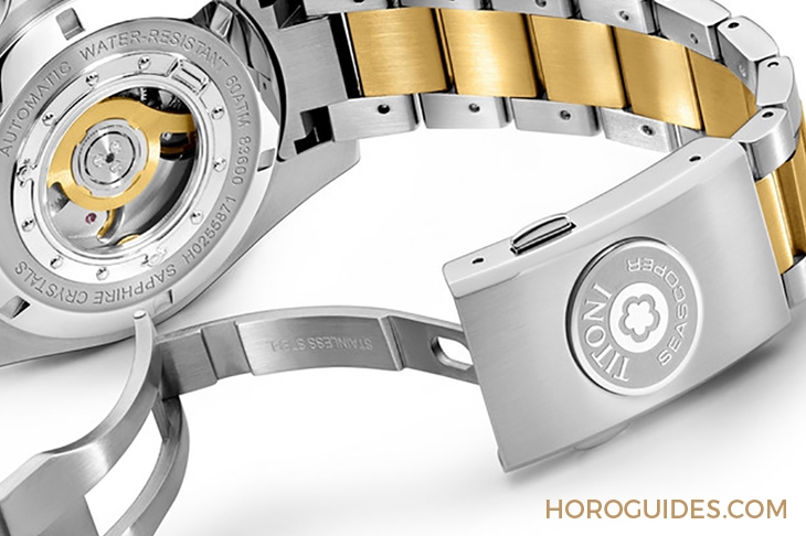 TITONI - SEASCOPER - 83600 S-BE-255 - 強大規格奇襲！Titoni海洋探索系列600米深潛腕錶