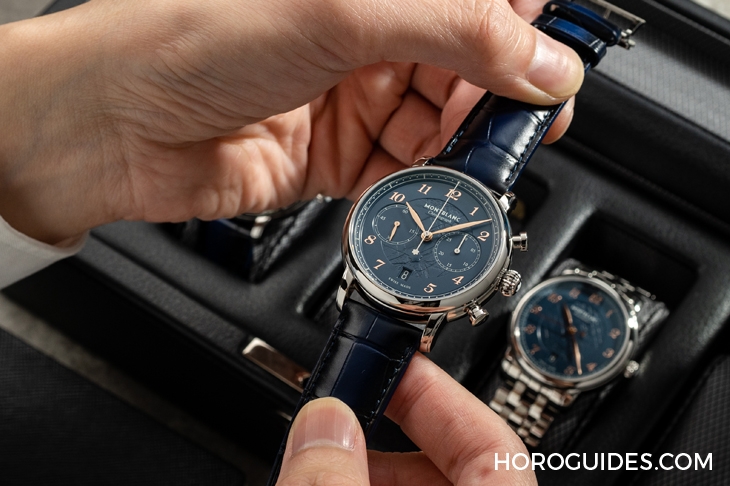 MONTBLANC - STAR - 129626 - 冰川紋藍面，暮色下的白朗峰頂印象｜Montblanc明星傳承系列限量新作