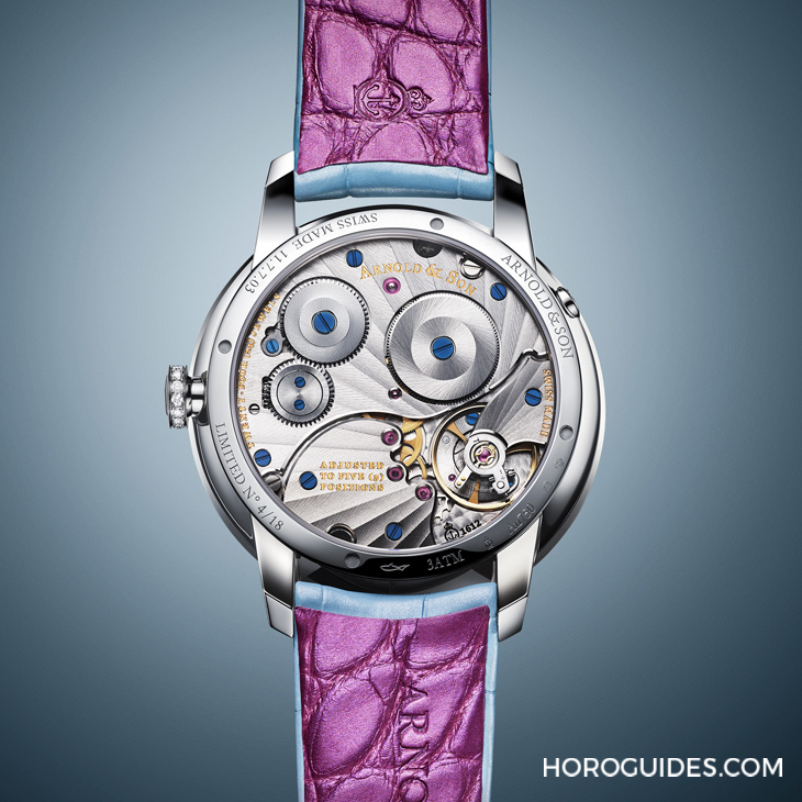 ARNOLD & Son - PERPETUAL MOON - 1GLMW.Z04A.C284A - Arnold & Son招牌超大月相窗以釕晶體形塑又美又魔幻的夜色美學|恒久月相38午夜潮汐腕錶