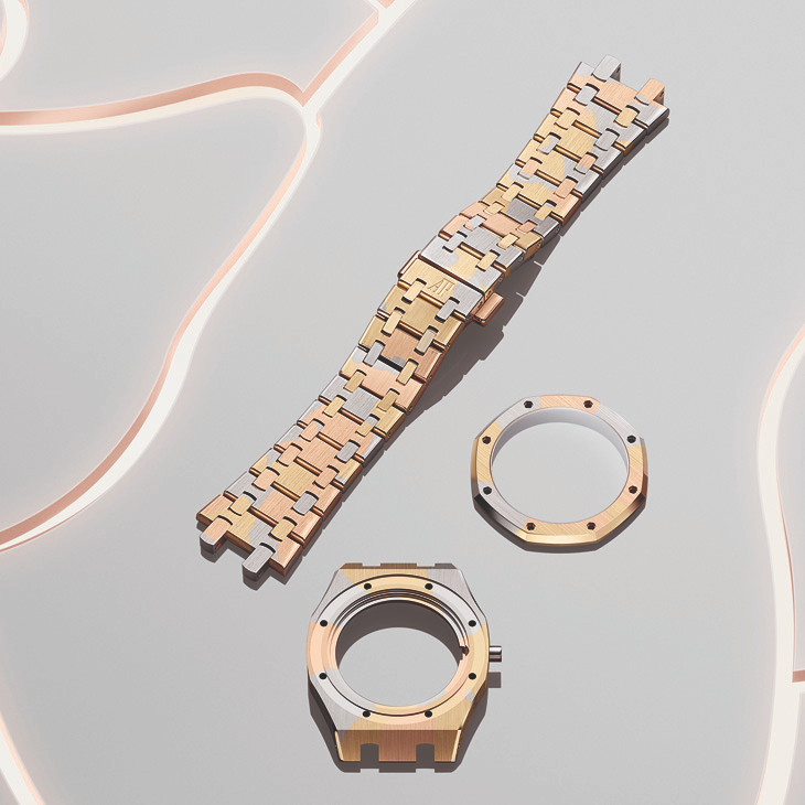 AUDEMARS PIGUET - ROYAL OAK - 77450BA.GG.1361BA.01 - 擁抱經典工藝也探索創新技術，看愛彼AP如何玩轉貴金屬的多重魅力｜2024年新作精選