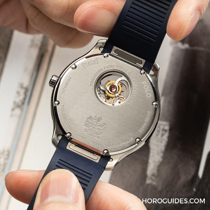 PIAGET - POLO - G0A49080 - 輕薄動感再升級,PIAGET Polo系列鈦金屬超薄鏤空飛行陀飛輪腕錶登場