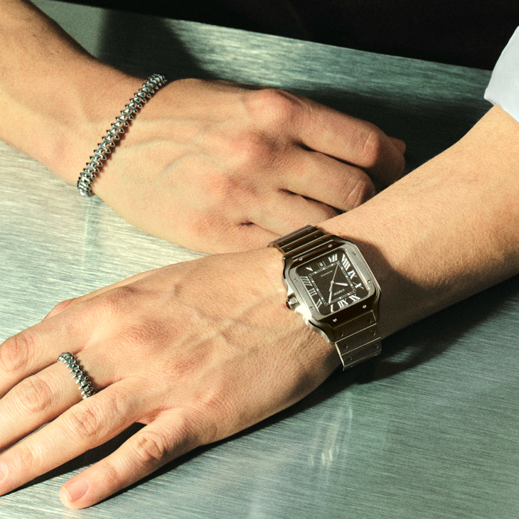 CARTIER - SANTOS DE CARITER - WSSA0089 - 微噴砂鈦金屬錶殼、導入夜光效果|Santos de Cartier大型款2025年新作