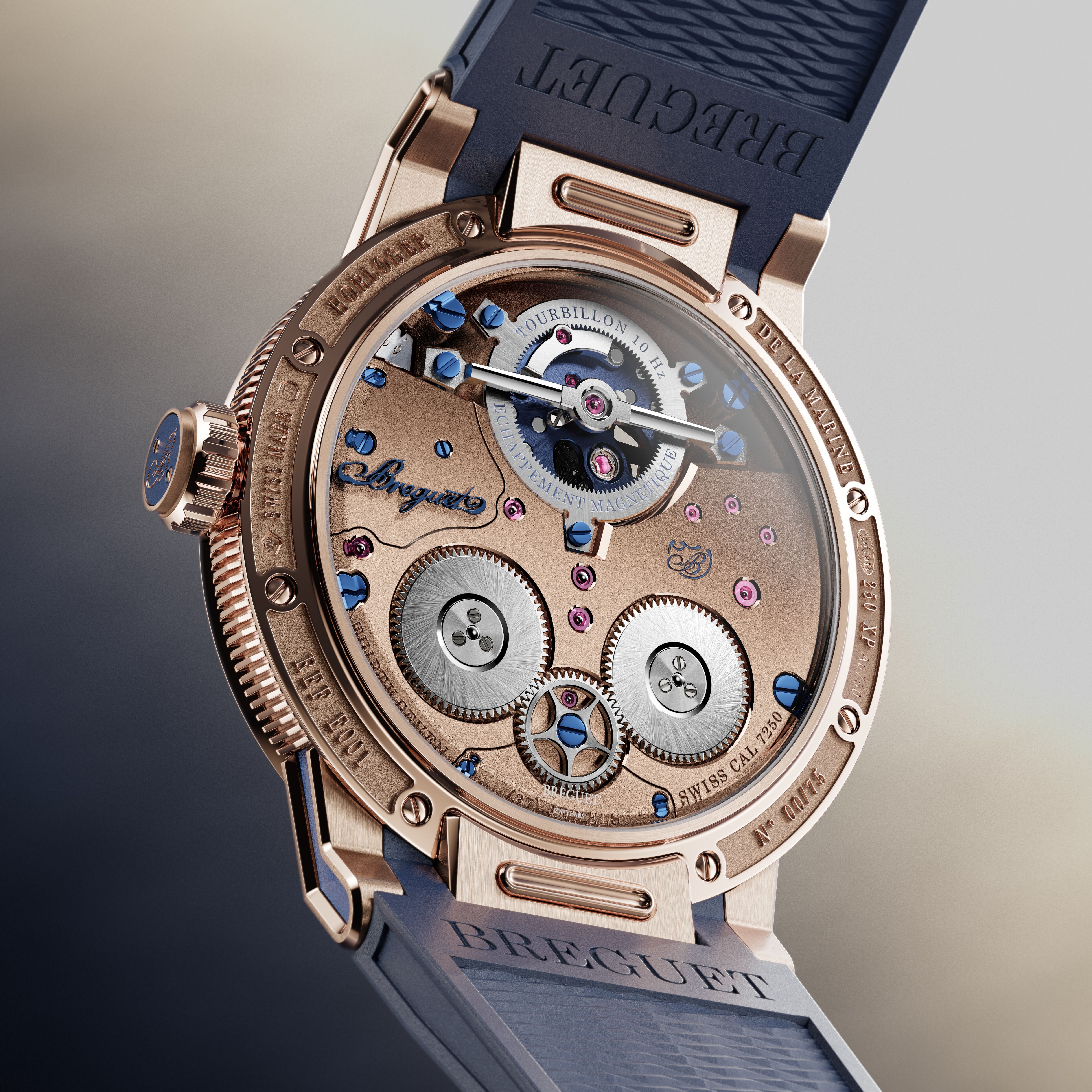 BREGUET - MARINE - E001BH/S9/5ZV - Breguet  Experimentale 1：以 10 赫茲磁力擒縱陀飛輪開啟未來製錶新篇章