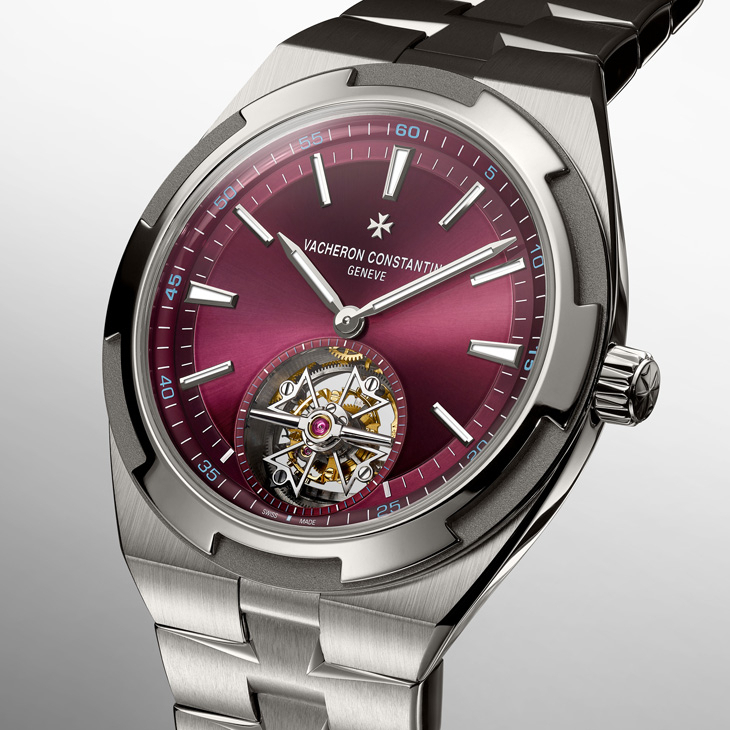 VACHERON CONSTANTIN - OVERSEAS - 6000V/210T-H179 - 鈦金屬深紅面,Vacheron Constantin Overseas陀飛輪腕錶新作