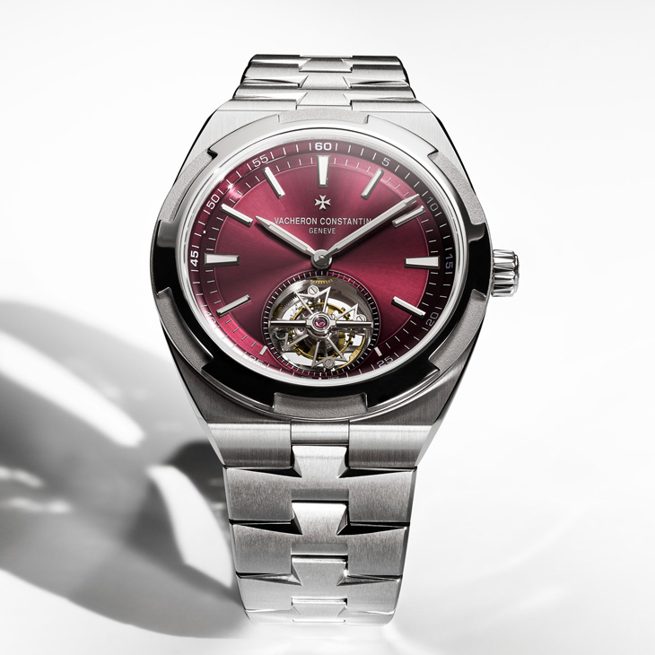 VACHERON CONSTANTIN - OVERSEAS - 6000V/210T-H179 - 江詩丹頓Overseas罕見酒紅面盤現身|超薄萬年曆與鈦金屬陀飛輪全解析