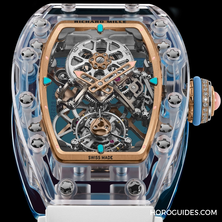 RICHARD MILLE - LIMITED EDITION - RM 75-01 - 漫遊藍寶石水晶海洋！RICHARD MILLE推出三款RM 75-01飛行陀飛輪藍寶石水晶腕錶