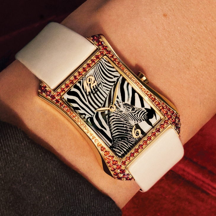 PATEK PHILIPPE - GONDOLO - 4962/200R-010 - 珍藝斑馬,躍現藍寶石雕刻錶面|百達翡麗Gondolo Serata "Zebra" Ref. 4962/200R-010腕錶